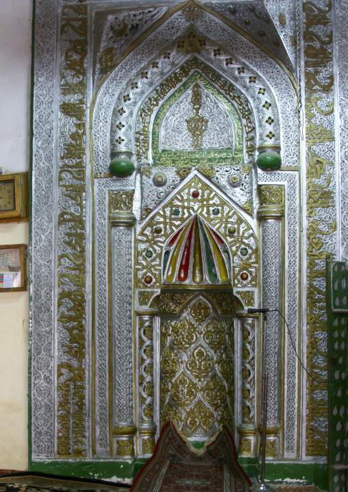 Mosque of Queen Arwa bint Ahmad Al-Sulayhi mirhab, Ibb Governorate, Jibla, Yemen