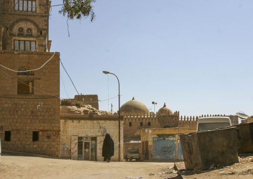 Traditional houses and mosque, Al Bayda Governorate, Rada, Yemen