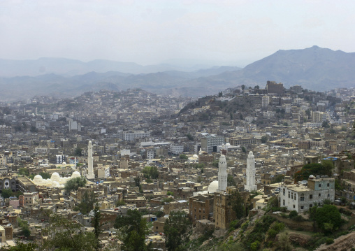 City from Al-Cahira fortress aka Cairo Castle, Janad Region, Taiz, Yemen