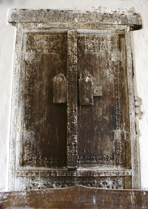 Wooden door of an heritage house, Al Hudaydah Governorate, Zabid, Yemen