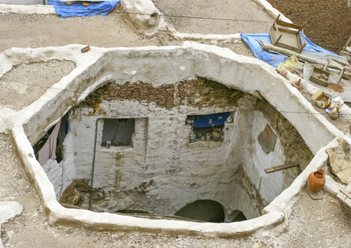 High angle view of a caravanserai, Amanat Al-Asemah, Sanaa, Yemen