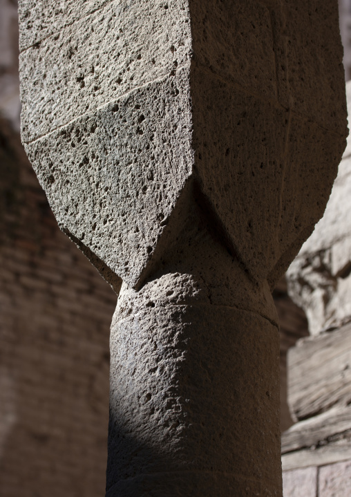 Basalt pillars in a house, Amanat Al-Asemah, Sanaa, Yemen