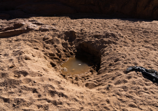 Water well digged in a dry river, North Africa, Tamekreste, Algeria