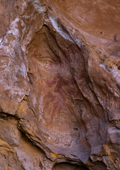 Petroglyph depicting a human being, Tassili N'Ajjer National Park, Tadrart Rouge, Algeria