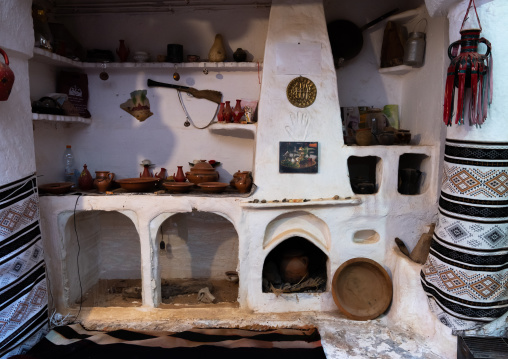 Kitchen in a house of Ksar El Atteuf, North Africa, Ghardaia, Algeria