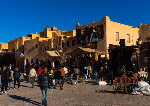 Carpet shops in the market square, North Africa, Ghardaia, Algeria