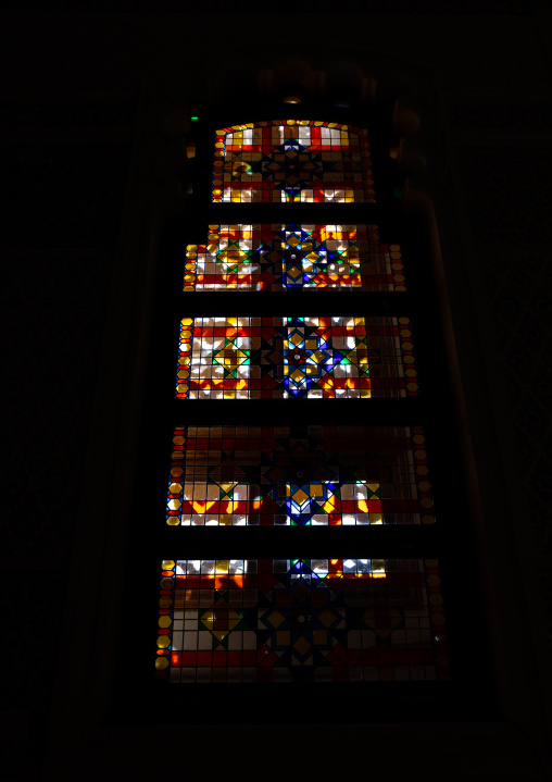 Stained Glass Windows in Emir Abdelkader Mosque, North Africa, Constantine, Algeria