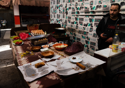 Street food in Souk El Ghezel, North Africa, Constantine, Algeria