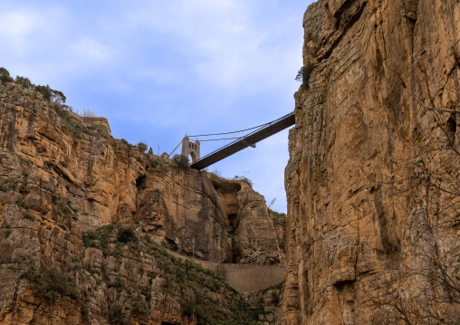 Sidi m'Cid bridge over a huge canyon, North Africa, Constantine, Algeria