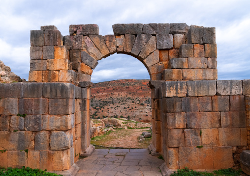 Tiddis Roman Ruins gate, North Africa, Bni Hamden, Algeria