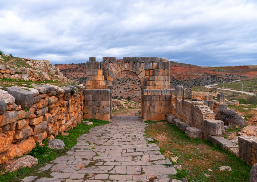 Cardo Maximus in Tiddis Roman Ruins, North Africa, Bni Hamden, Algeria