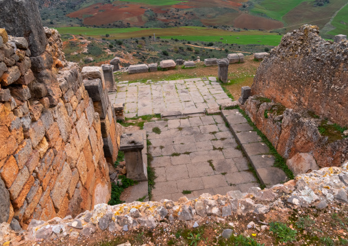 Forum in Tiddis Roman Ruins, North Africa, Bni Hamden, Algeria