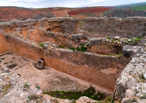 Great cisterns in Tiddis Roman Ruins, North Africa, Bni Hamden, Algeria