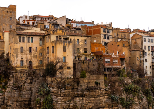 Old houses overlooking the canyon, North Africa, Constantine, Algeria
