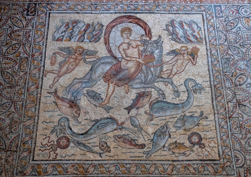 Rape of Europa mosaic, North Africa, Djemila, Algeria