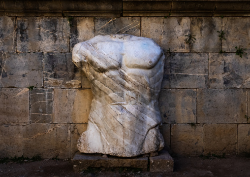 Torso of Jupiter statue in the Roman ruins, North Africa, Djemila, Algeria