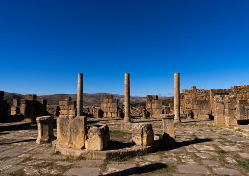 The Market of Cosinius in the Roman ruins , North Africa, Djemila, Algeria