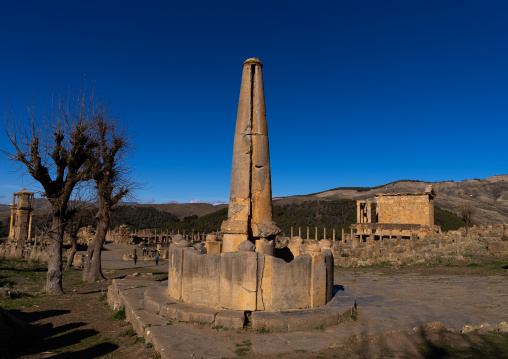 Fountain in the Roman ruins of Djemila, North Africa, Djemila, Algeria