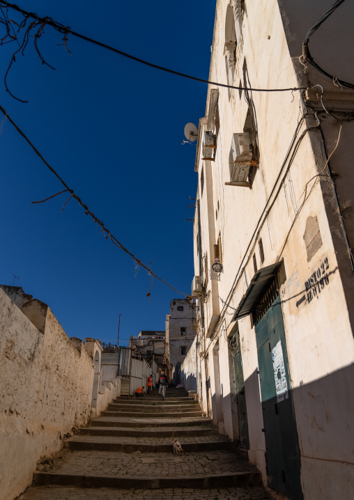 Streetscape in the Casbah, North Africa, Algiers, Algeria