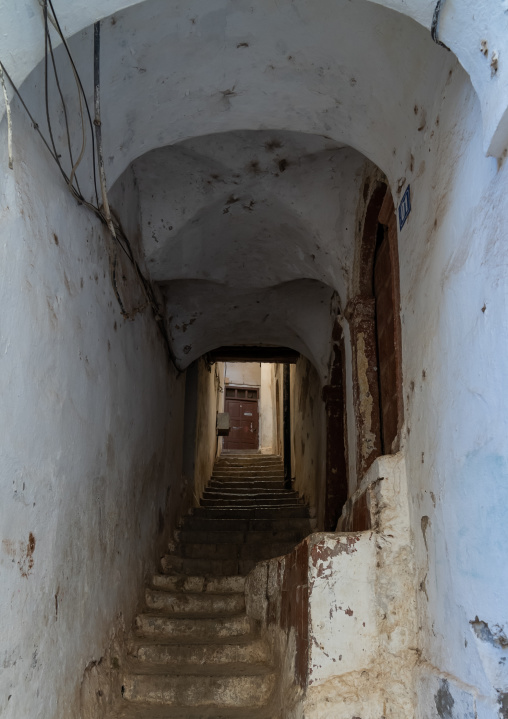 Streetscape in the Casbah of Algiers, North Africa, Algiers, Algeria