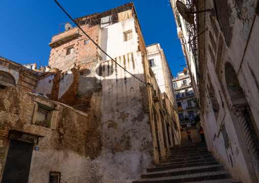 Old buildings in the Casbah, North Africa, Algiers, Algeria