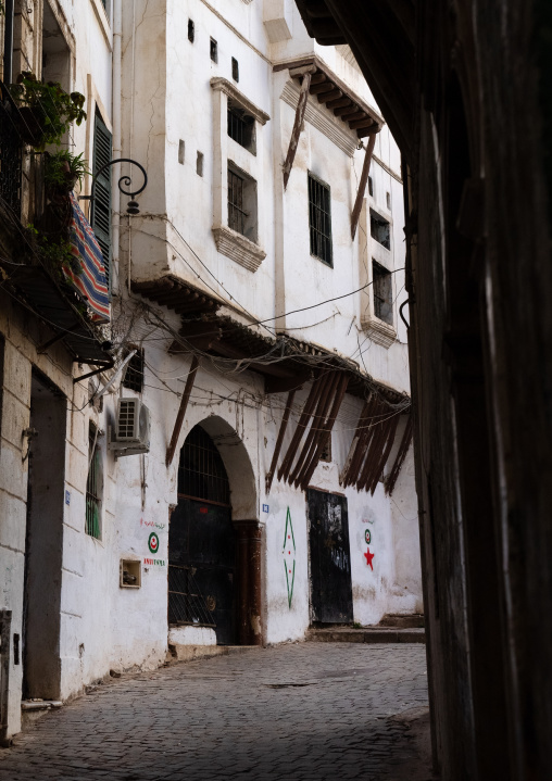 Old ottoman houses in the Casbah, North Africa, Algiers, Algeria