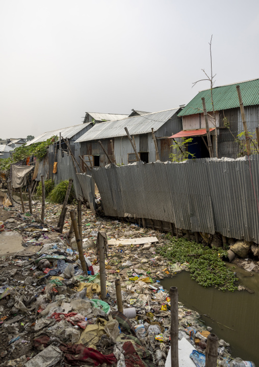 Korail slum garbages, Dhaka Division, Dhaka, Bangladesh