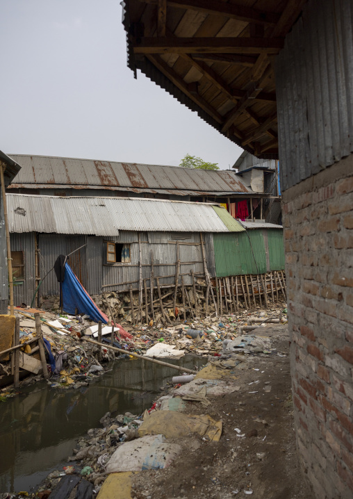 Korail slum garbages, Dhaka Division, Dhaka, Bangladesh