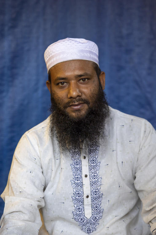 Portrait of a muslim bangladeshi man with a beard, Dhaka Division, Dhaka, Bangladesh