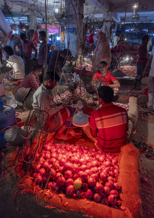 Vegetables and fruits at Kawran Bazar morning market, Dhaka Division, Dhaka, Bangladesh