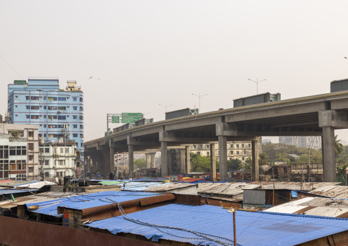 Modern buildings and Dhaka Bypass Expressway in the city, Dhaka Division, Dhaka, Bangladesh