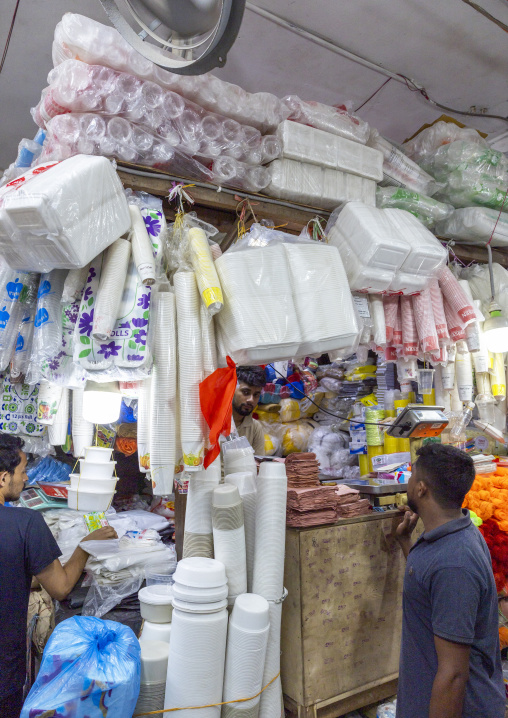 Shop selling plastic stuff in Kawran bazar, Dhaka Division, Dhaka, Bangladesh