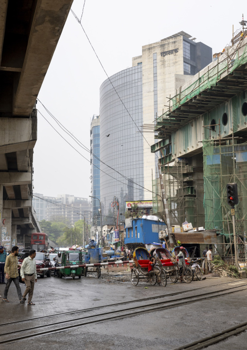 Trafic barrier for the train, Dhaka Division, Dhaka, Bangladesh