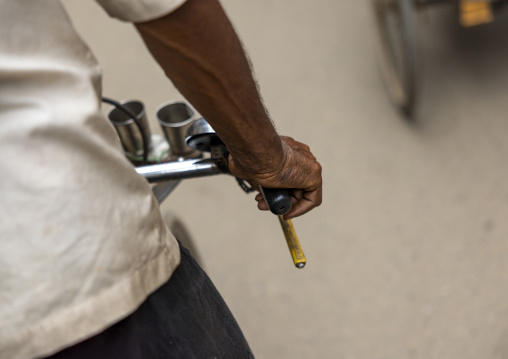 Rickshaw driver hand, Dhaka Division, Dhaka, Bangladesh