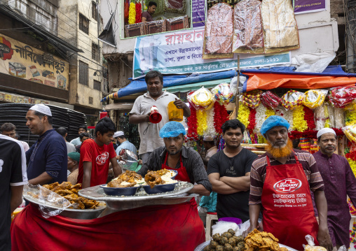 Food for ramadan iftar sold in the street, Dhaka Division, Dhaka, Bangladesh