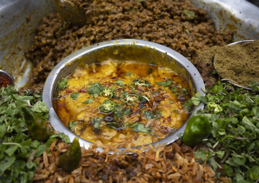 Food for ramadan iftar sold in the street, Dhaka Division, Dhaka, Bangladesh