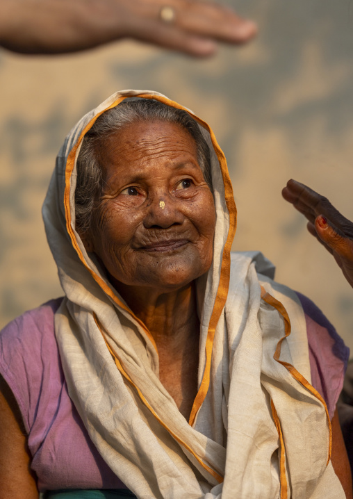 Senior Manipuri tribe woman, Sylhet Division, Sreemangal, Bangladesh