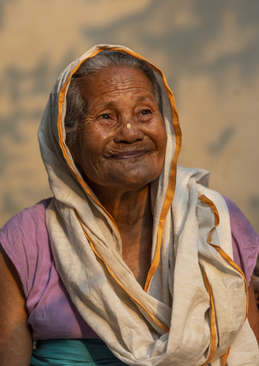 Senior Manipuri tribe woman, Sylhet Division, Sreemangal, Bangladesh