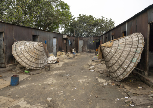 Mounds of rice with giant hat-shaped bamboo cones, Chittagong Division, Ashuganj, Bangladesh