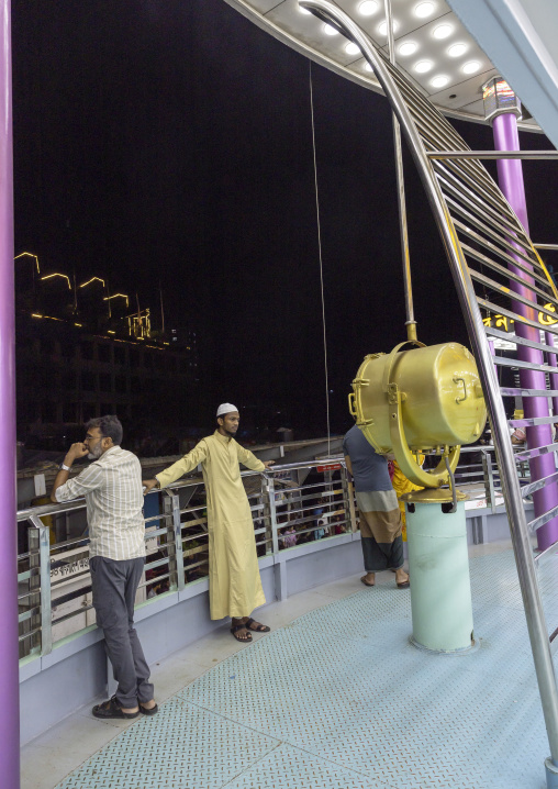 Passengers on a ferry at Sadaghat Launch Terminal, Dhaka Division, Dhaka, Bangladesh