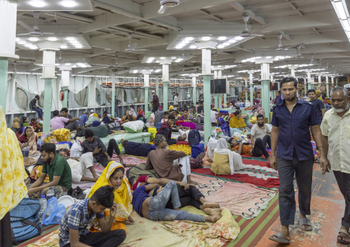 Ferry to Barisal passengers in second class, Dhaka Division, Dhaka, Bangladesh