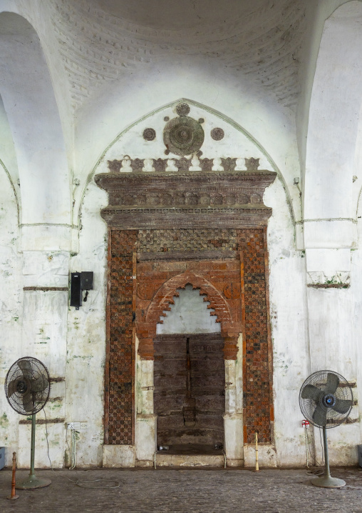 One of the Mihrab of the Sixty Dome Mosque or Saith Gunbad Masjid, Khulna Division, Bagerhat, Bangladesh