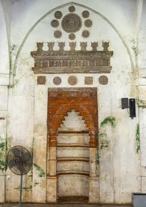 One of the Mihrab of the Sixty Dome Mosque or Saith Gunbad Masjid, Khulna Division, Bagerhat, Bangladesh