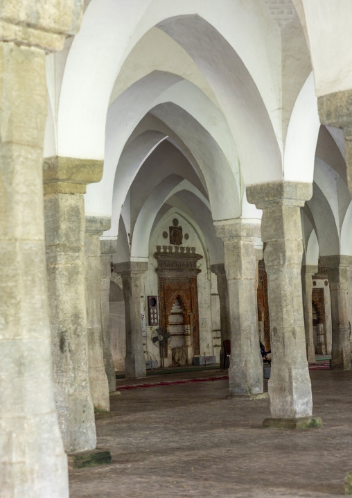 Interior of the Sixty Dome Mosque or Saith Gunbad Masjid, Khulna Division, Bagerhat, Bangladesh