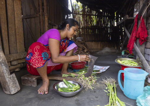 Portrait of a woman cooking, Khulna Division, Narail Sadar, Bangladesh