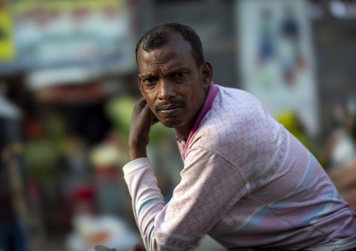 Portrait of a bangladeshi man in the street, Khulna Division, Jessore, Bangladesh