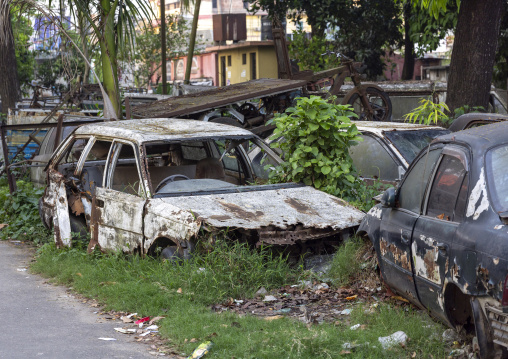 Abandonned crashed cars, Khulna Division, Jessore, Bangladesh