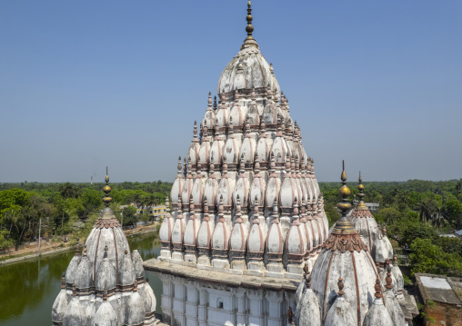 Shiva Temple over the Shiv Sagar lake, Rajshahi Division, Puthia, Bangladesh