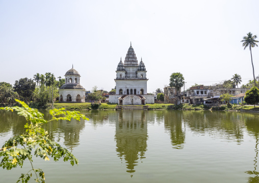 Aerial view of the Roth temple and Shiva Temple, Rajshahi Division, Puthia, Bangladesh