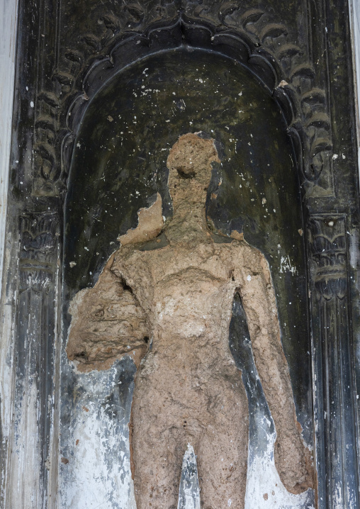 Broken statutes inside Shiva Temple, Rajshahi Division, Puthia, Bangladesh